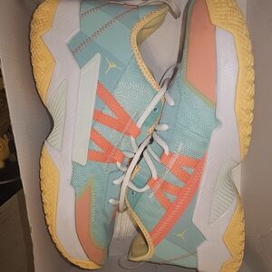 Jordan Teal and Peach Athletic Shoes